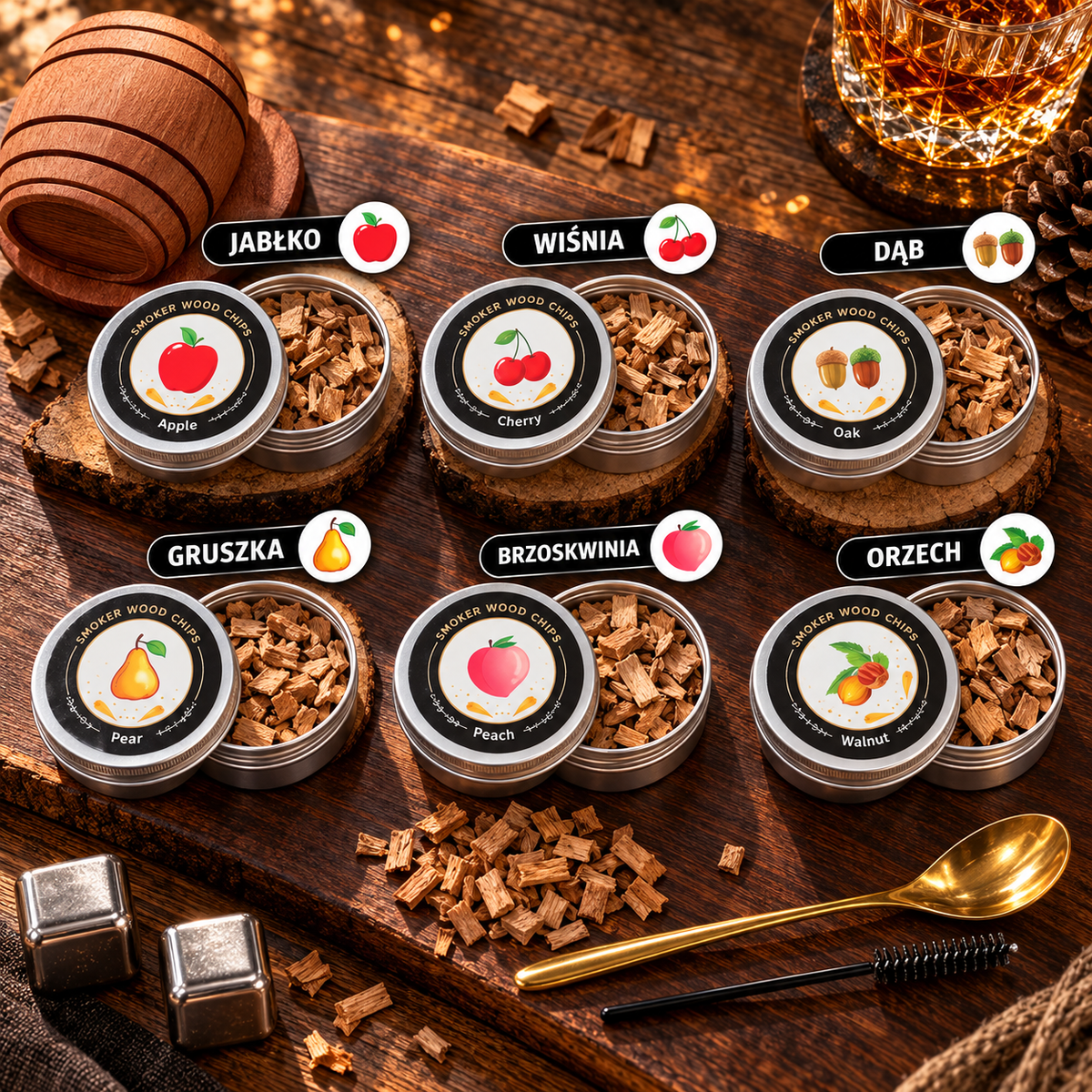Smoker Barrel Edition – Zestaw do wędzenia drinków w 60 sekund